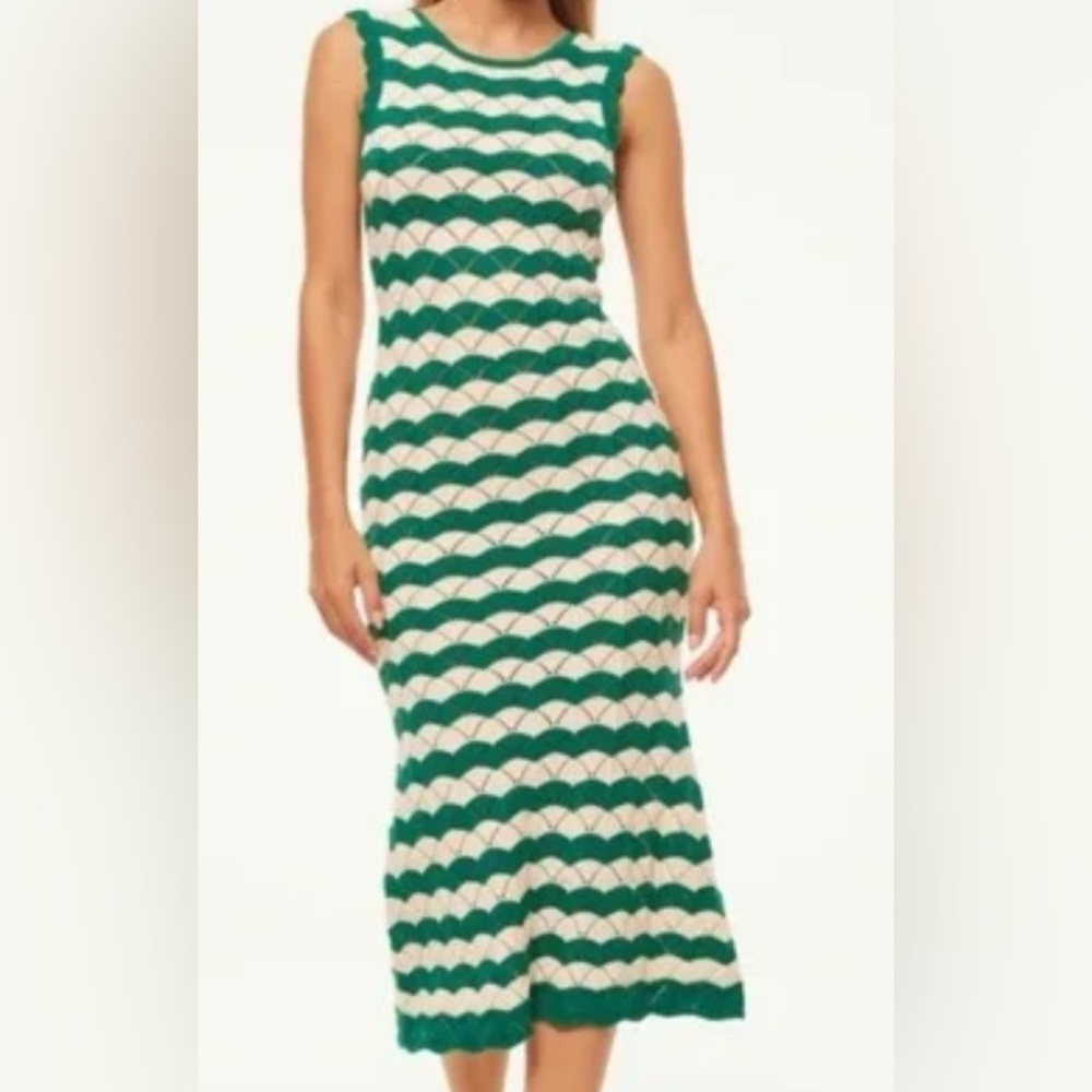 Miss  Green and White Sweater Dress size small NWT